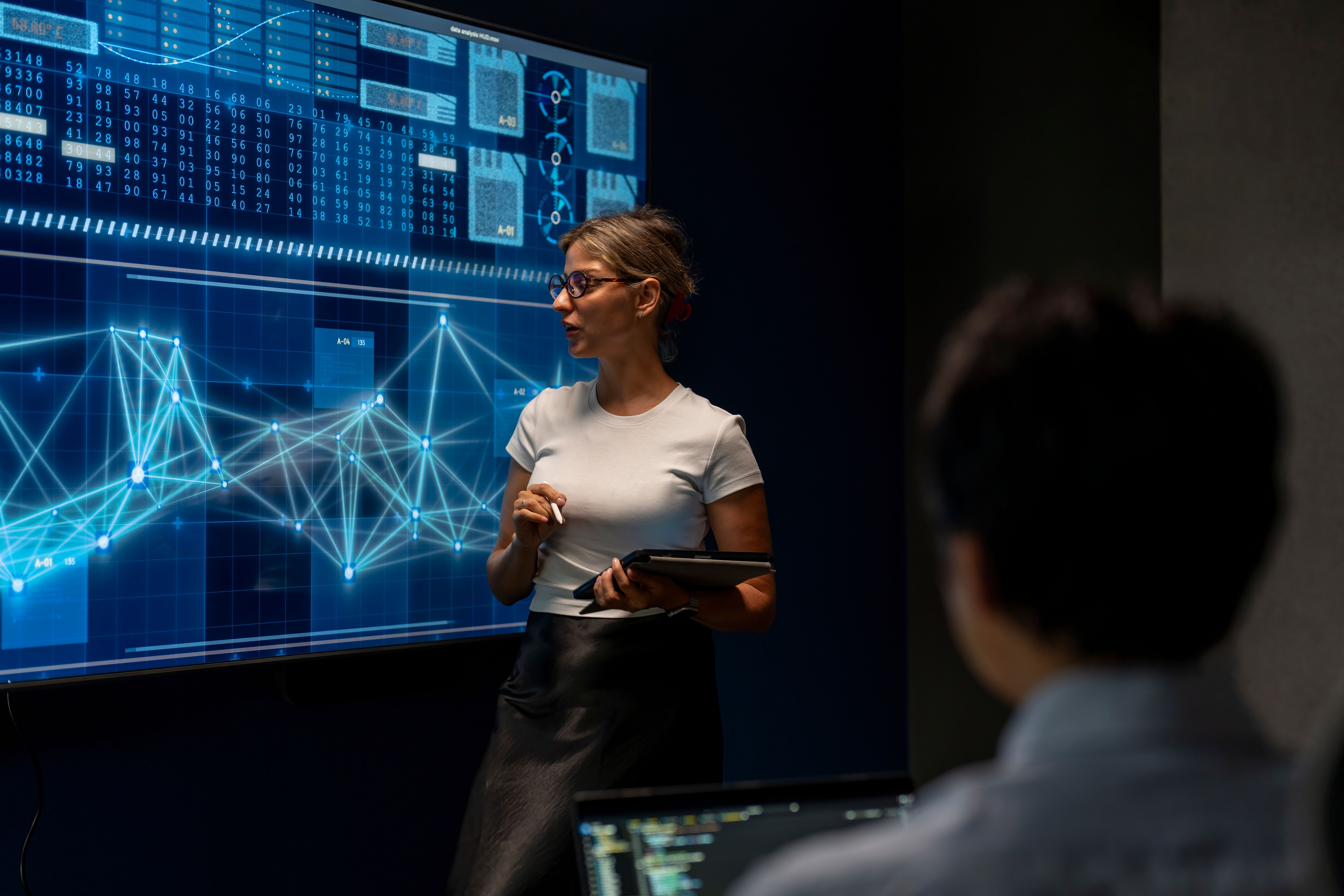 Female IT professional working in a modern office